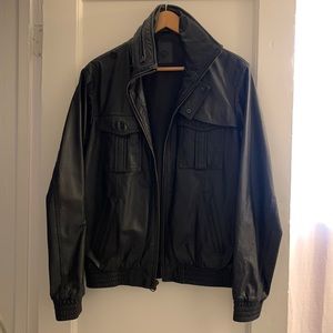 Public School mens leather coat
